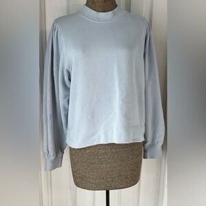 Ann Mashburn Mock Neck Puff Sleeve Sweatshirt